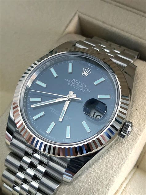 rolex with a blue face|blue face Rolex date just.